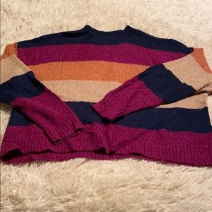 Multi color stripe sweater